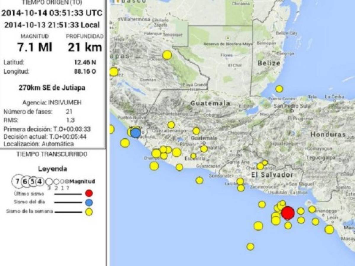 Fuerte sismo sacude Honduras