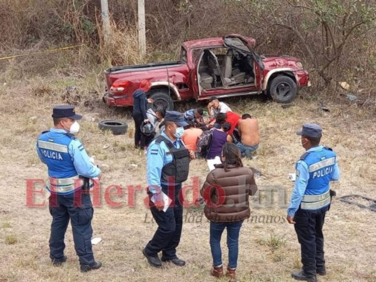 Un muerto y cuatro heridos deja accidente en carretera a Olancho