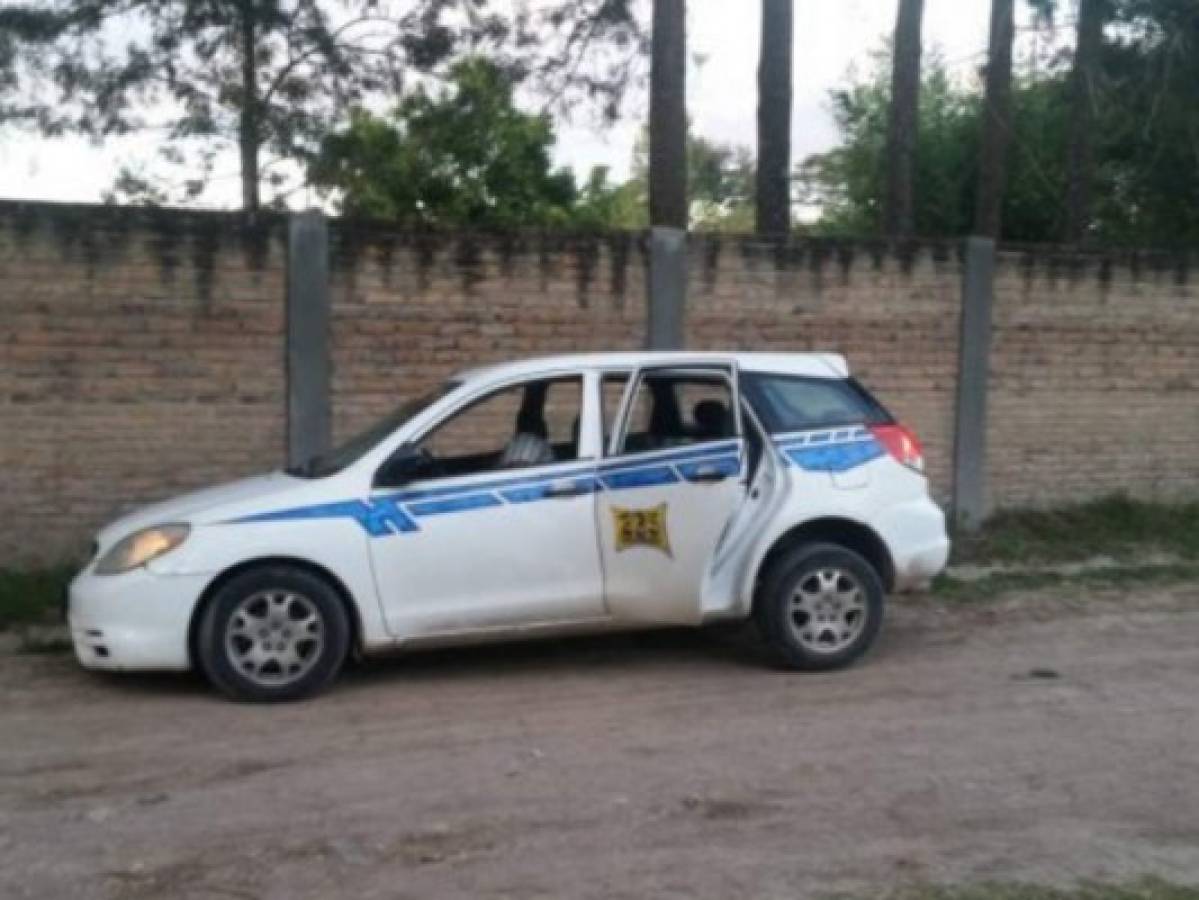 Enfrente de cementerio matan a disparos a taxista en Siguatepeque