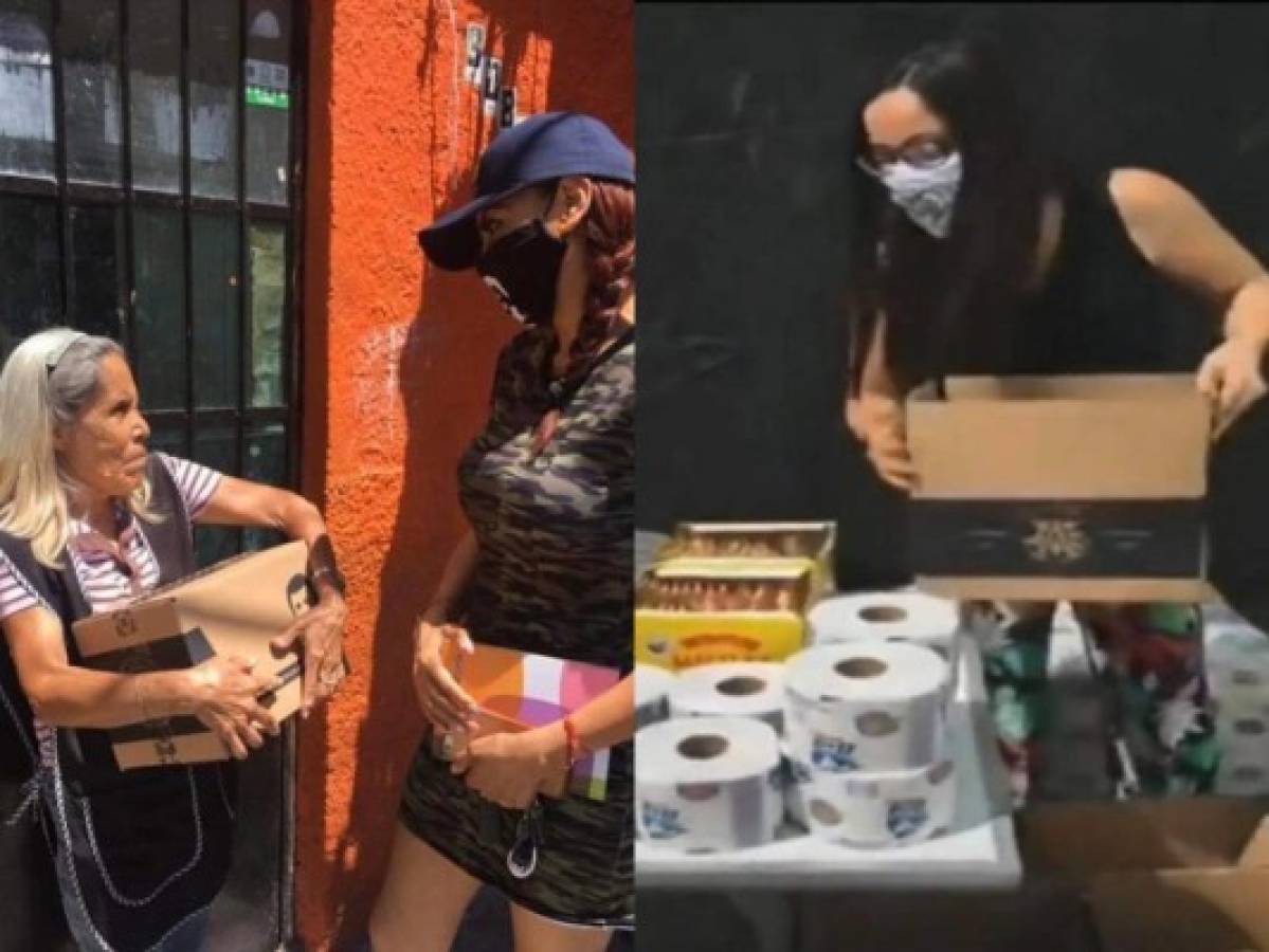 Hija de 'El Chapo' Guzmán reparte cajas con comida durante cuarentena