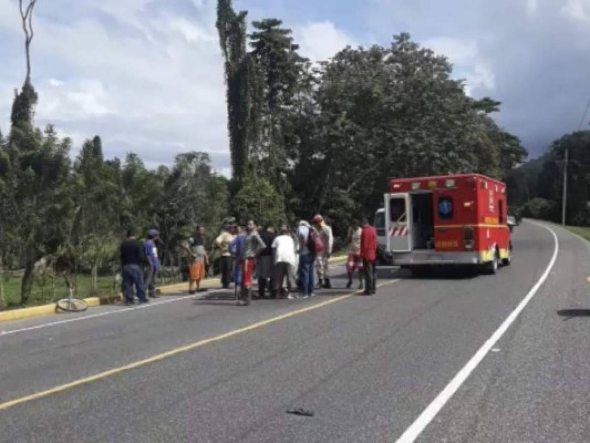 Dos niñas mueren atropelladas en carretera de Omoa