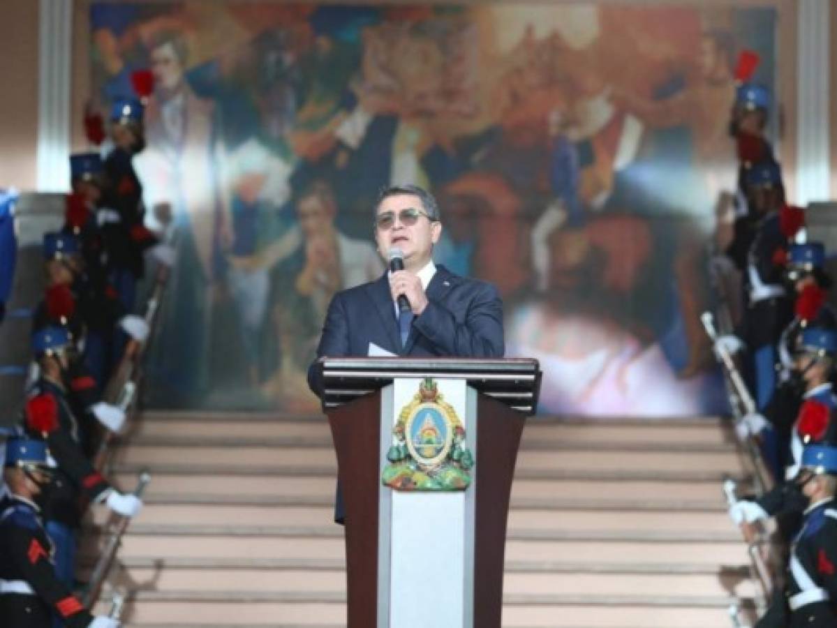 JOH durante discurso del Bicentenario: 'No queremos más guerras, no más pobreza, corrupción y crimen organizado'