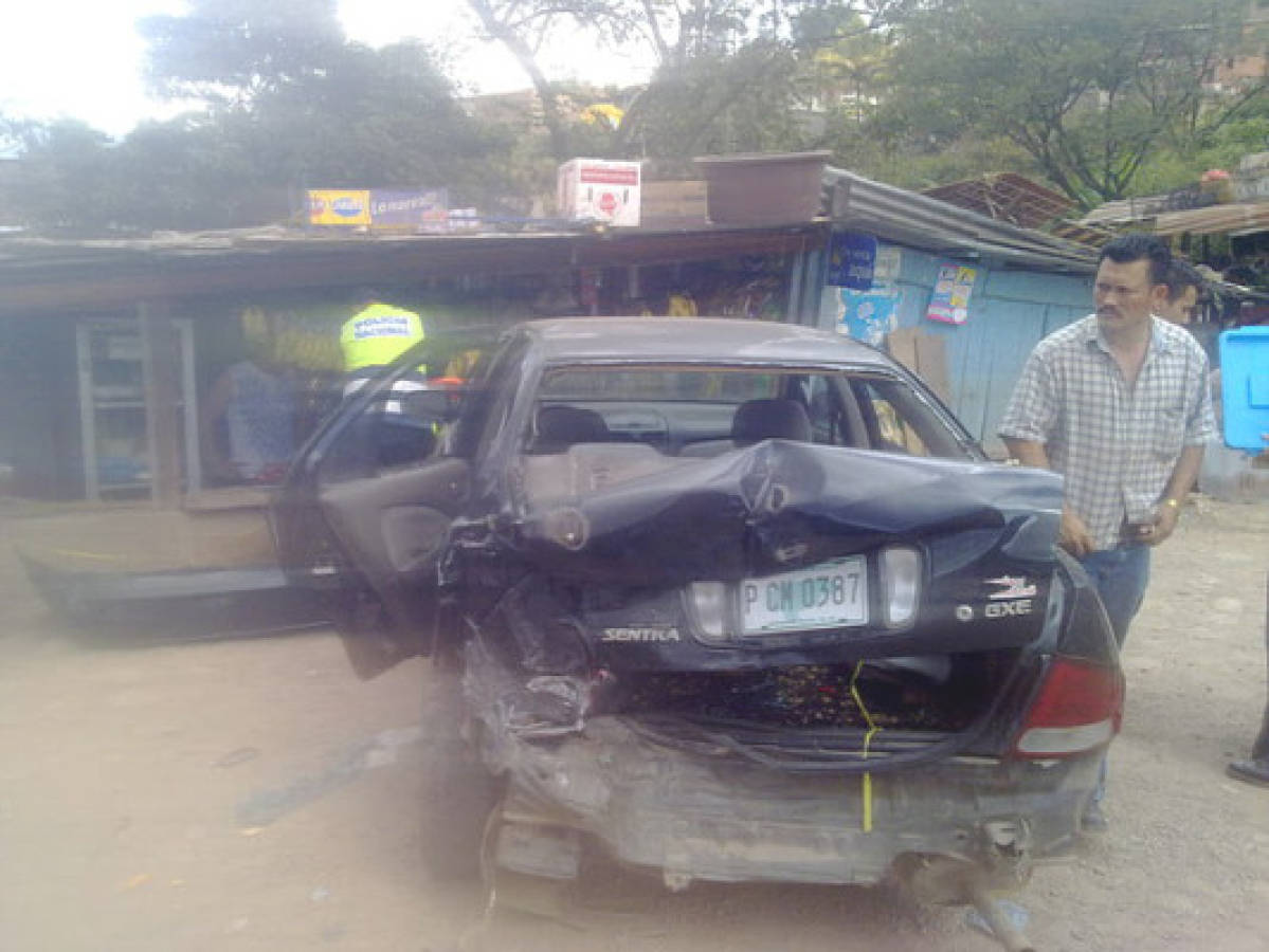 Dos heridos deja accidente en salida de Tegucigalpa a Danlí
