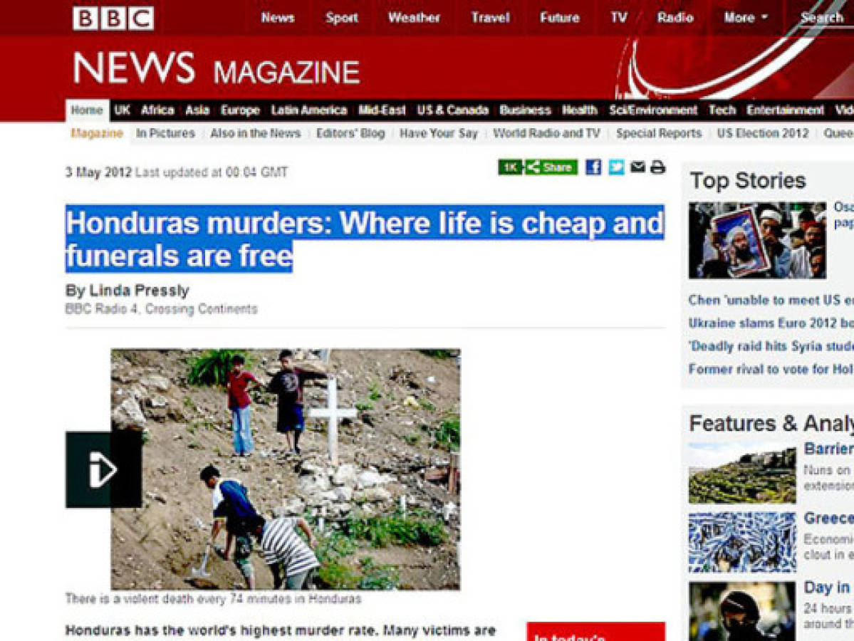 Asesinatos en Honduras: Donde la vida es barata y los funerales son gratis