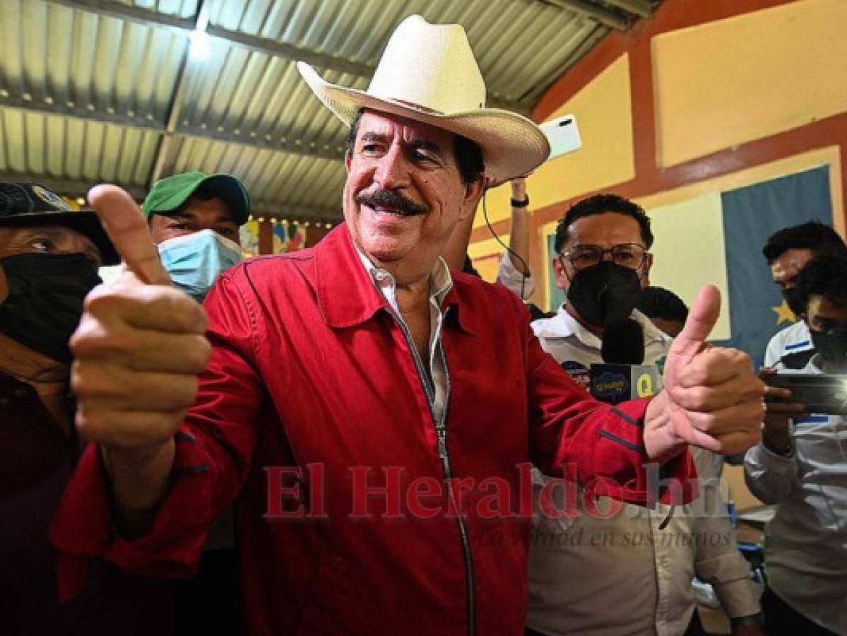 '¡Gracias pueblo!', Manuel Zelaya celebra ventaja de Libre