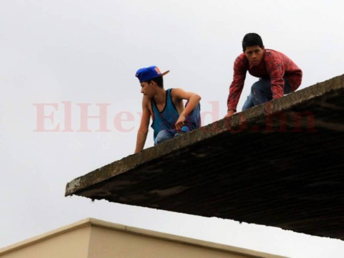 Nunca faltan los mirones atrevidos (Foto: El Heraldo Honduras/ Sucesos de Honduras).