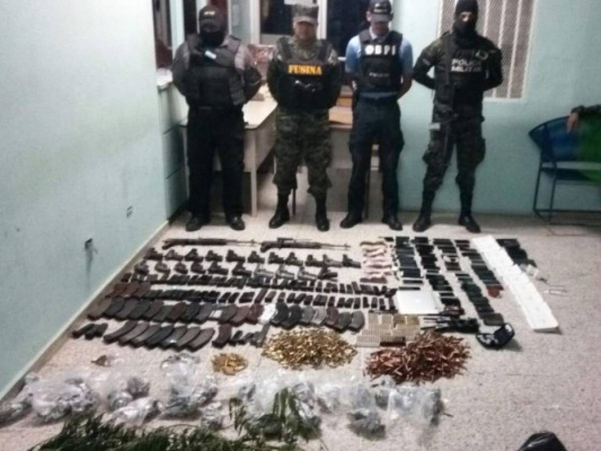 Armas, droga, celulares y hasta computadoras decomisan en la Penitenciaría Nacional de Támara