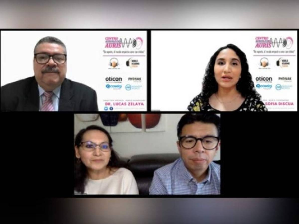 Videoconferencia con el Dr. Salvador Castillo, Dra. Lizette Carranco, Dra. Sofía Cecilia Discua y el Dr. Lucas Zelaya Zaldaña.