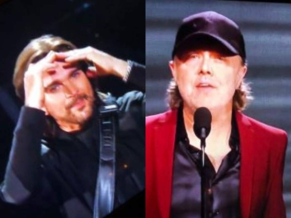 La reacción de Juanes al recibir sorpresa de Metallica en los Latin Grammy 2019