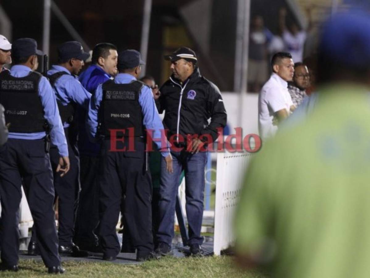 Kevin Álvarez y Osman Madrid casi se van a los golpes tras el clásico Olimpia vs Marathón