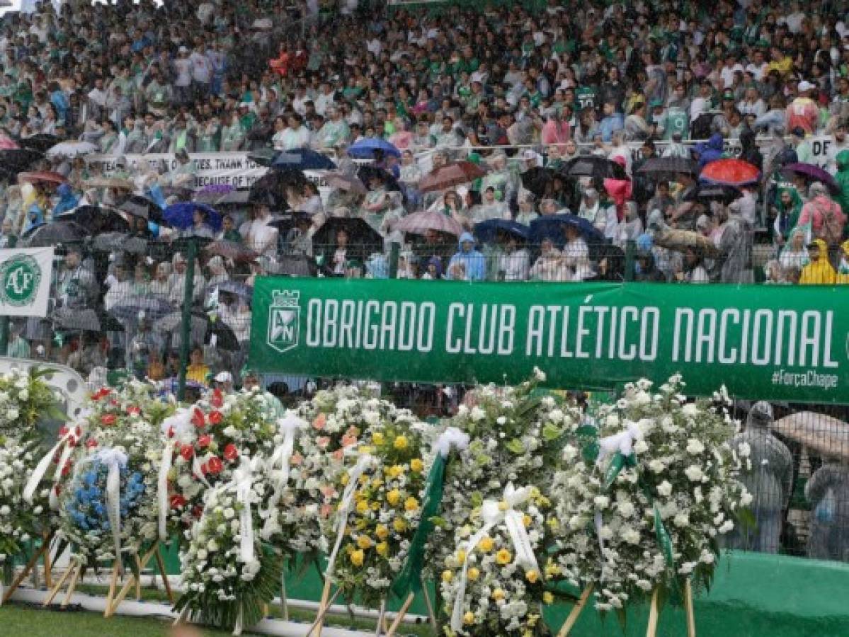 Restos de víctimas de accidente aéreo en Colombia ya están en el estadio del Chapecoense