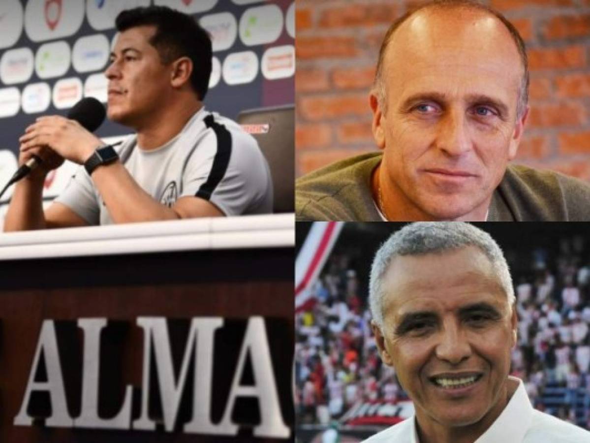 Jorge Almirón, Fabián Coito y Alexis Mendoza, los tres entrenadores vinculados con la Selección Nacional de Honduras