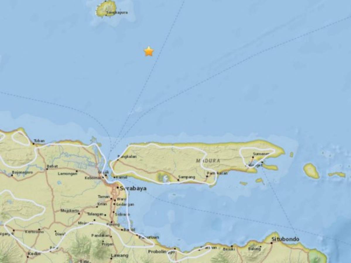 La costa de Indonesia es golpeada por un terremoto de magnitud 5.7