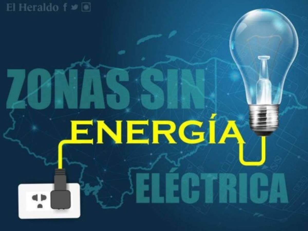 Barrios y colonias de Honduras sin electricidad el viernes 25 de septiembre