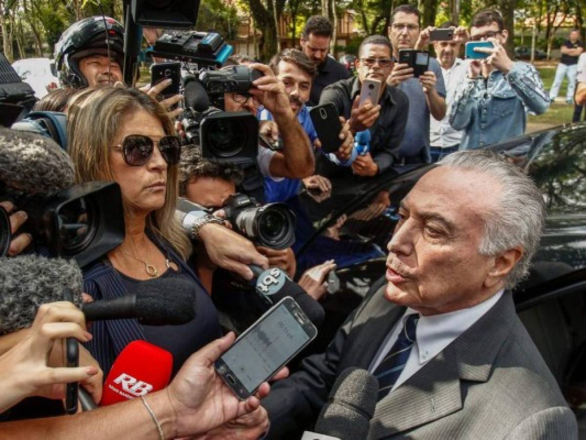 Expresidente brasileño Michel Temer deja la prisión preventiva