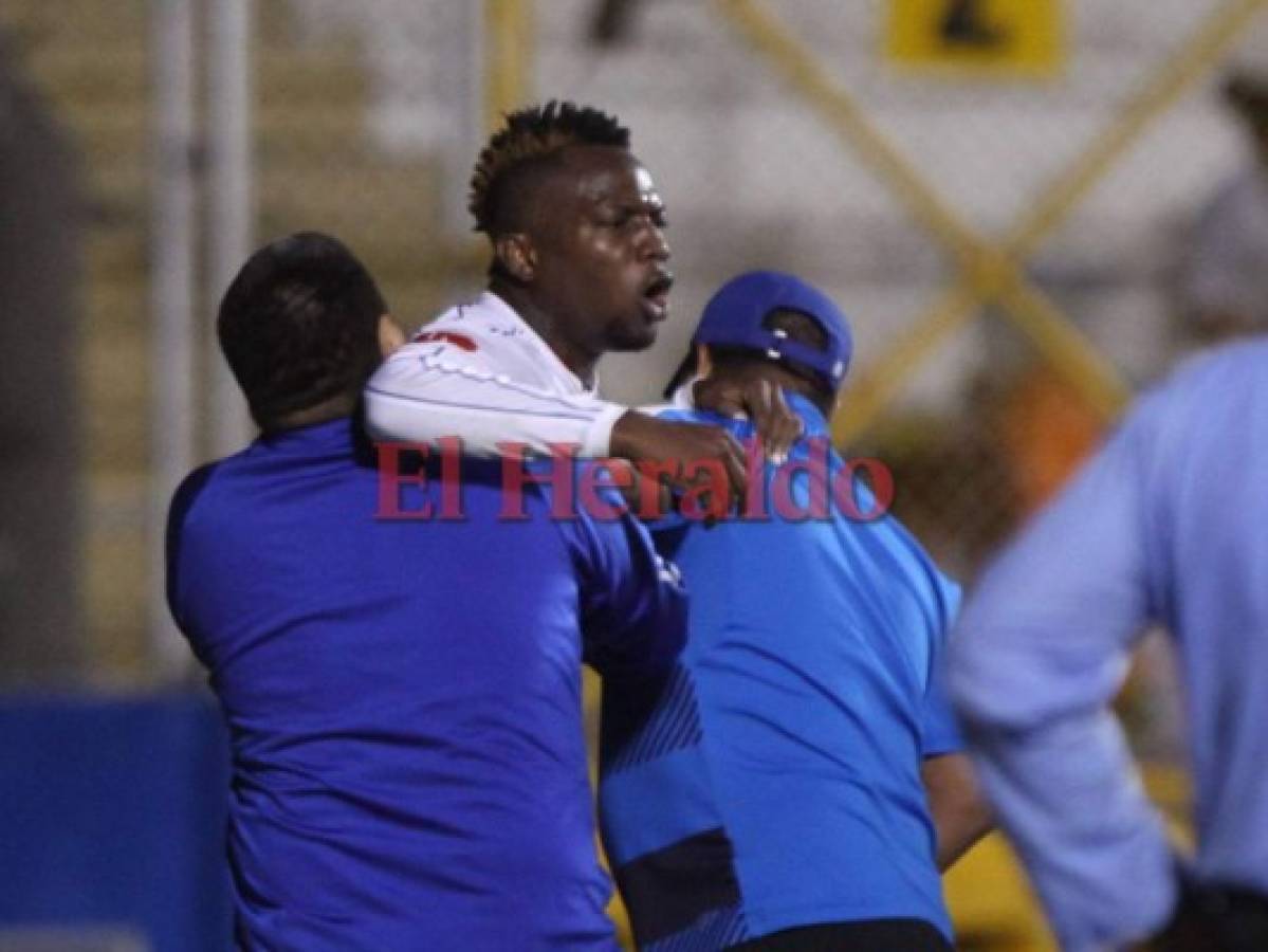 Kevin Álvarez y Osman Madrid casi se van a los golpes tras el clásico Olimpia vs Marathón