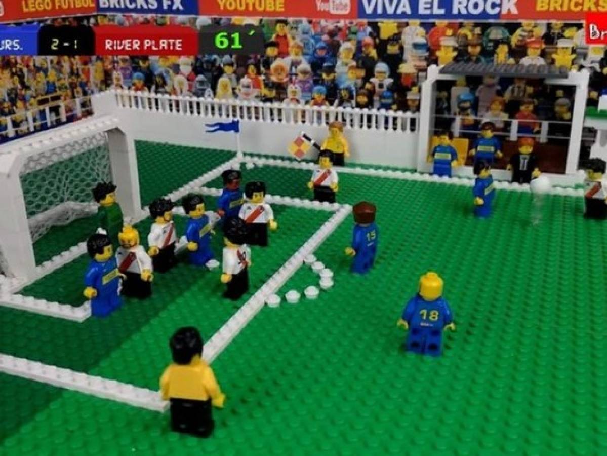 Recrean la final de Copa Libertadores Boca - River en versión Lego