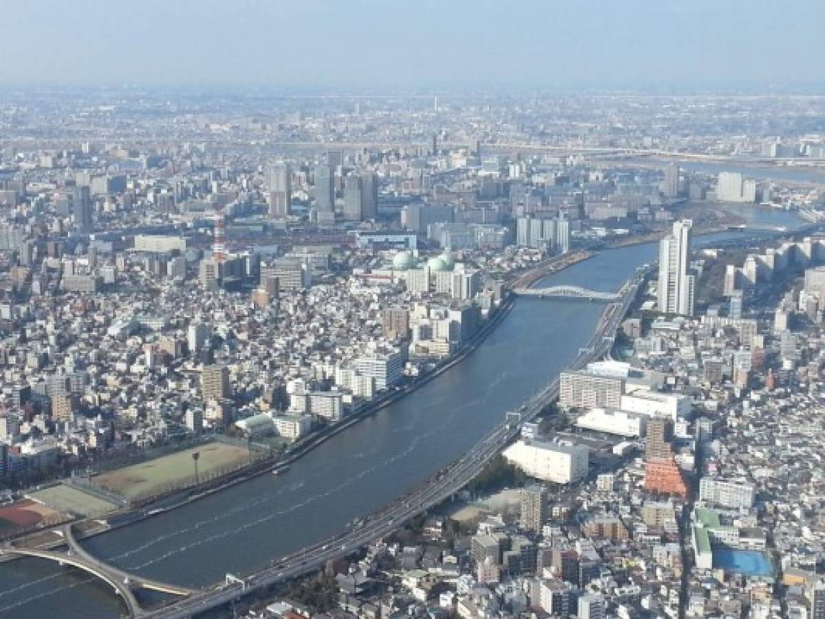 Vista panorámica de Tokio desde la torre Skytree, desde donde los imponentes edificios lucen como piezas de lego, foto: Eduardo Domínguez / EL HERALDO.