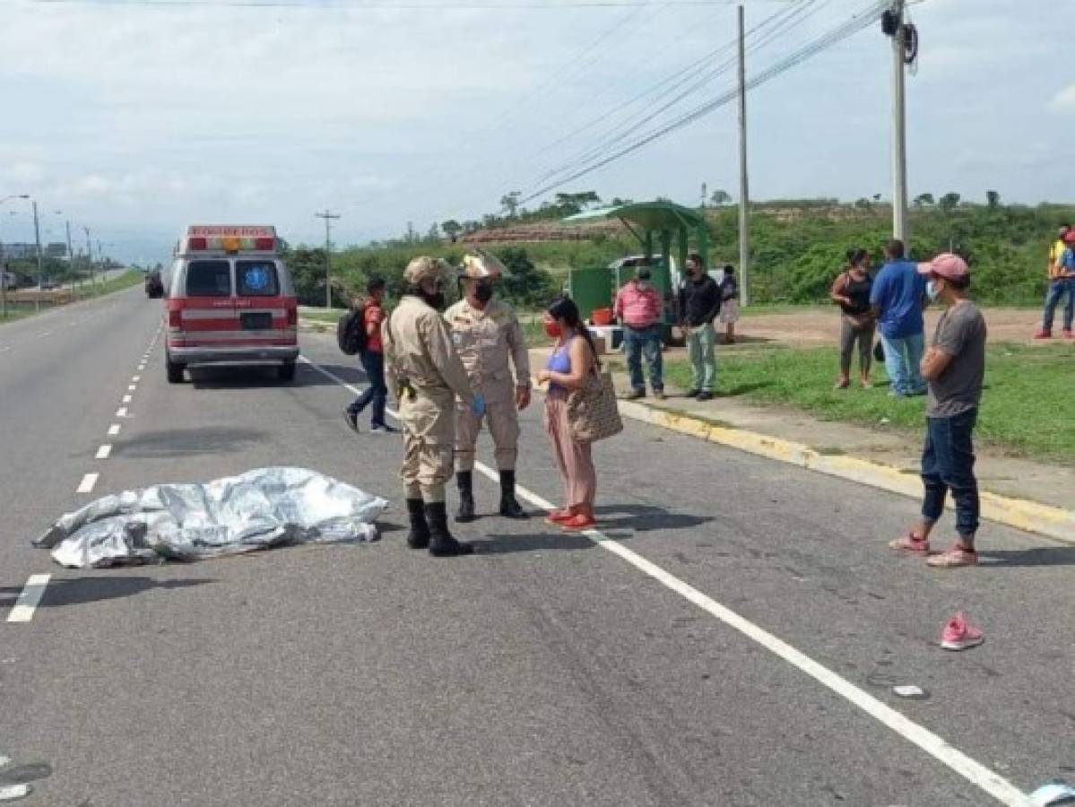 Mujer muere atropellada por motocicleta en la carretera CA-5