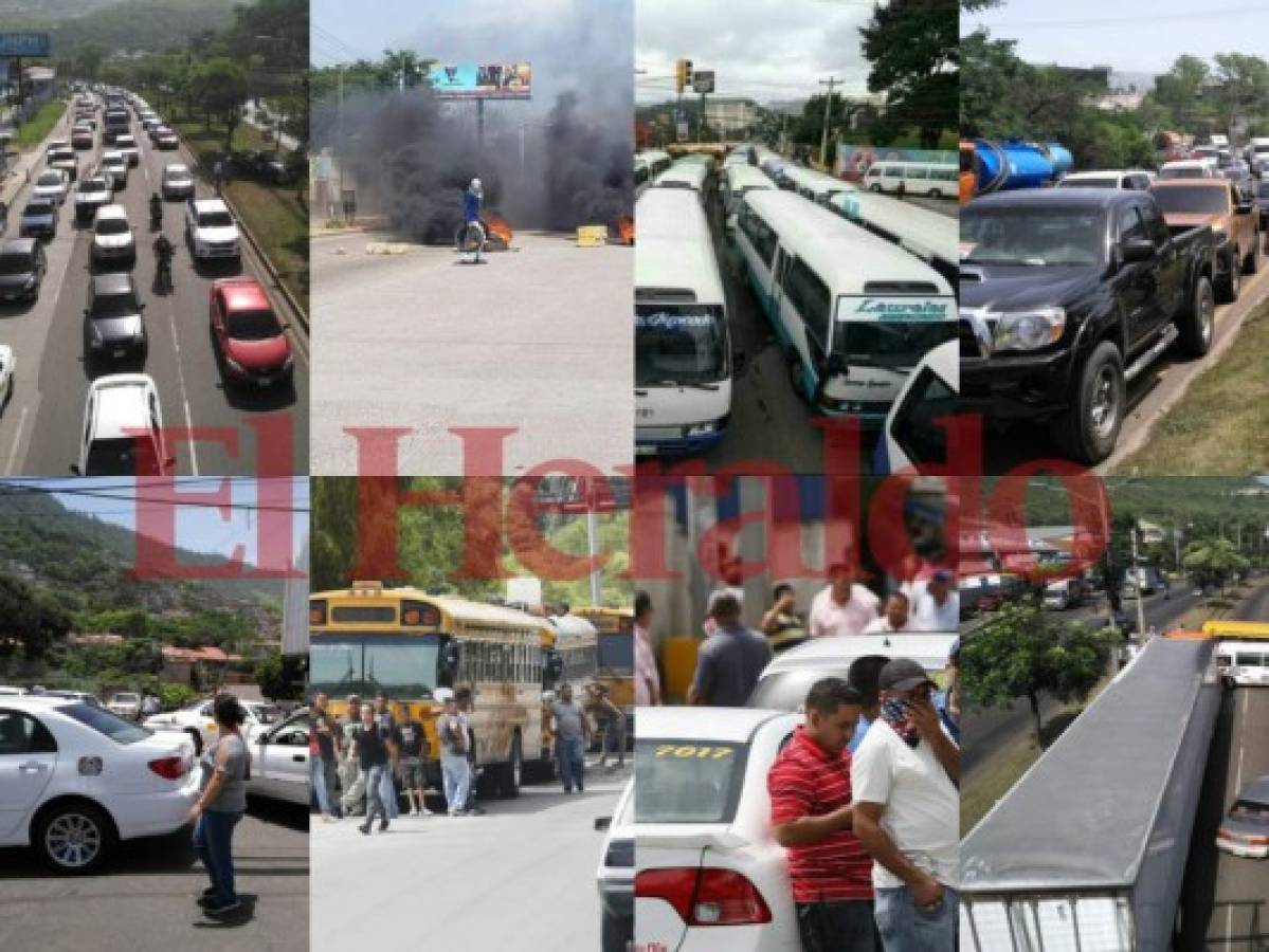 Habilitan paso vehicular en las zonas tomadas, pero el paro continúa en Honduras