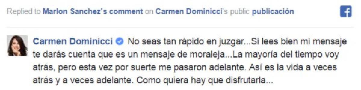 Periodista Carmen Dominicci publica una foto y es tachada de 'presumida'