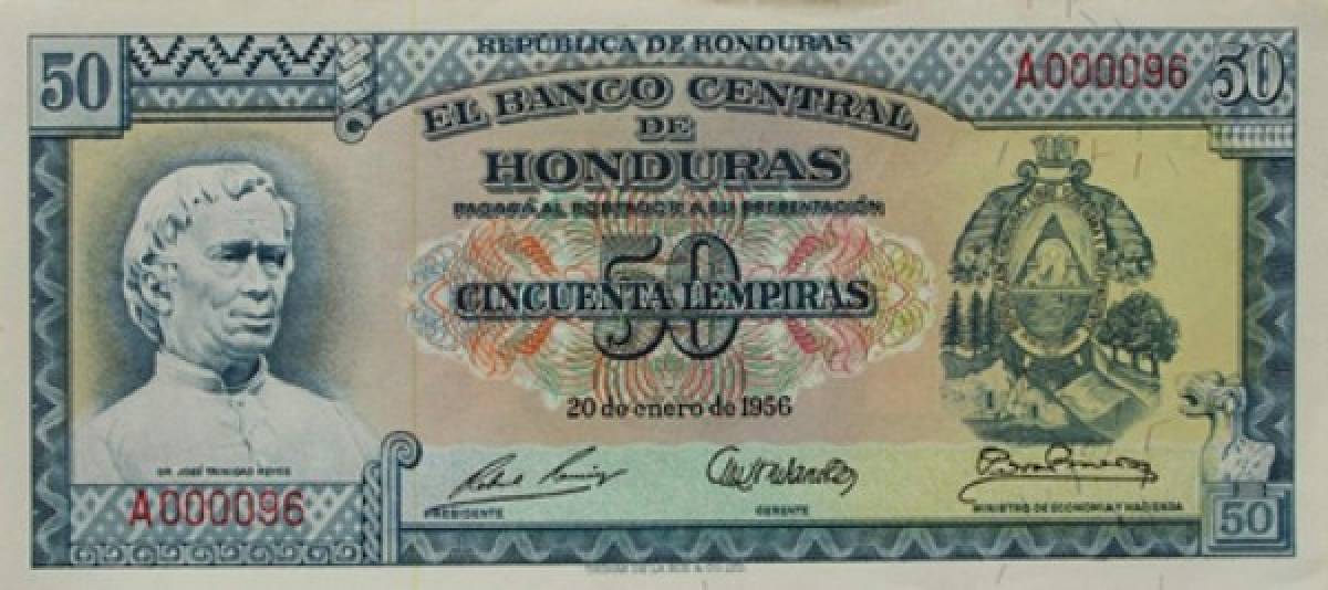 ¿Cuáles son los billetes emitidos en Honduras?
