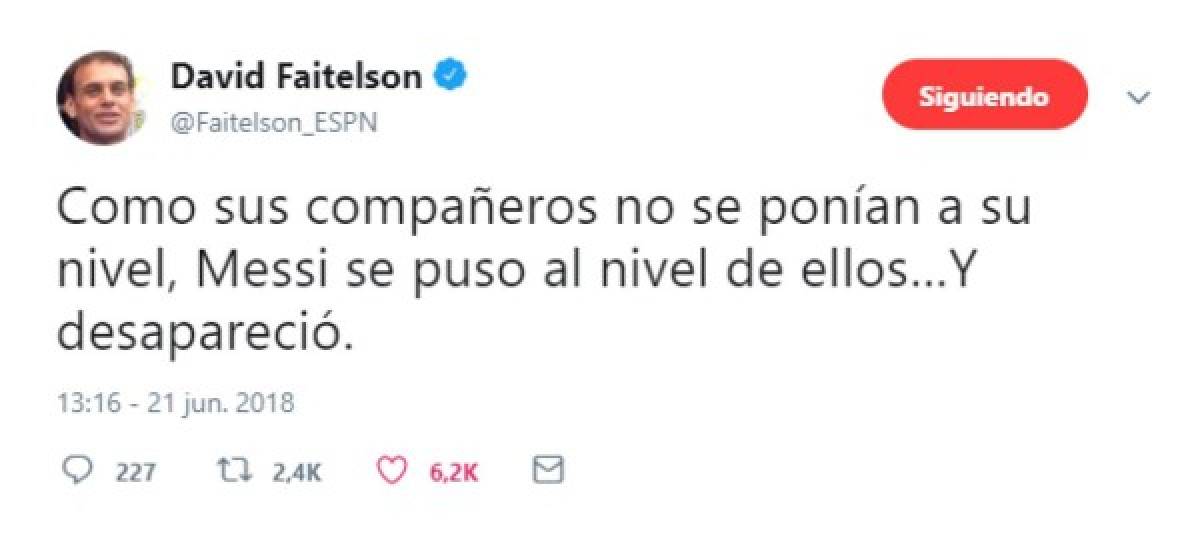 Los tres 'misiles' que le lanzó David Faitelson a Leo Messi y Argentina en el Mundial