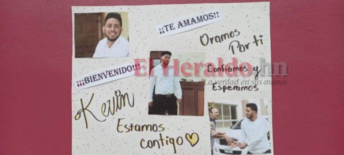 Con pancartas y globos, amigos de Kevin Solórzano lo esperan en El Chimbo (FOTOS)