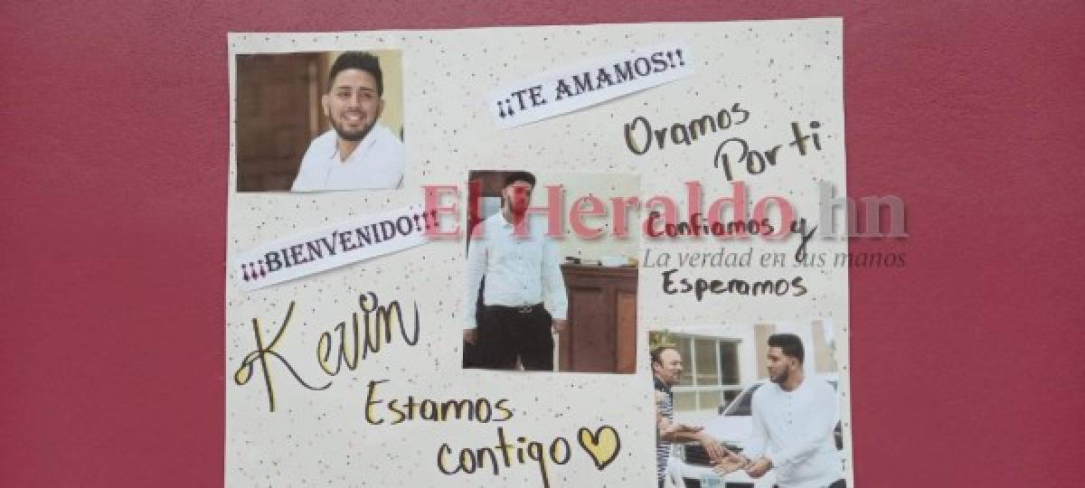 Con pancartas y globos, amigos de Kevin Solórzano lo esperan en El Chimbo (FOTOS)