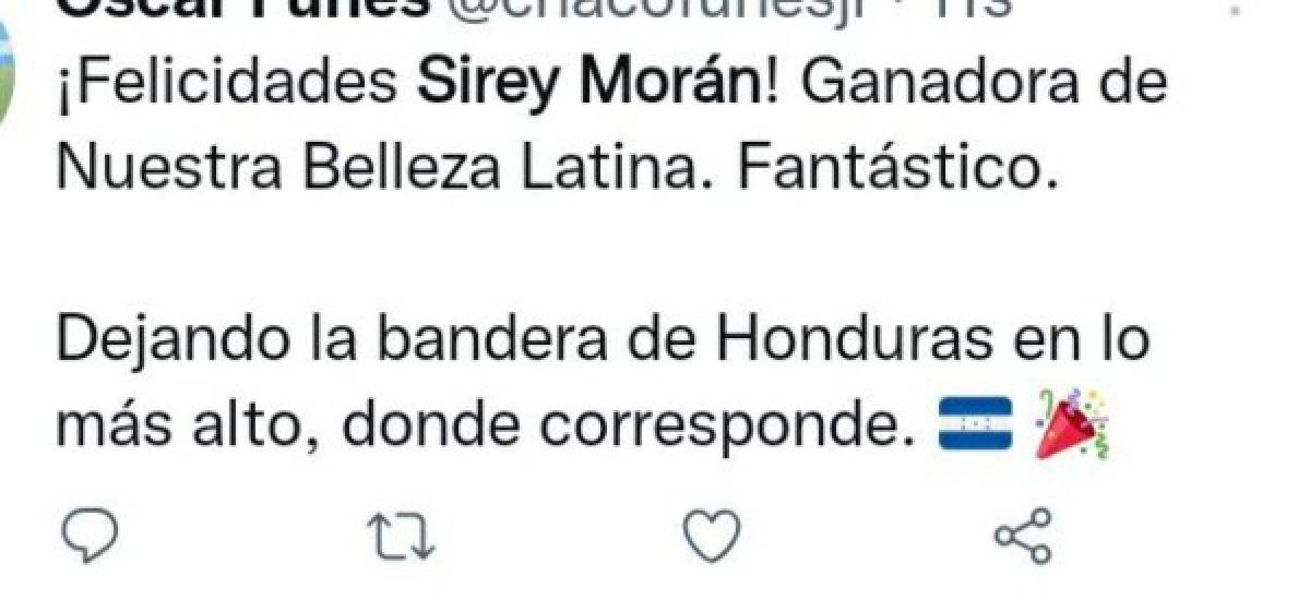 Sirey Morán: Así reaccionaron los hondureños tras ganar la corona de Nuestra Belleza Latina