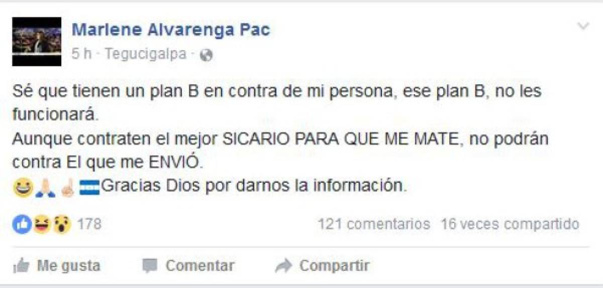 Marlene Alvarenga del Pac denuncia supuesto plan contra ella: 'Aunque contraten el mejor sicario, no podrán'