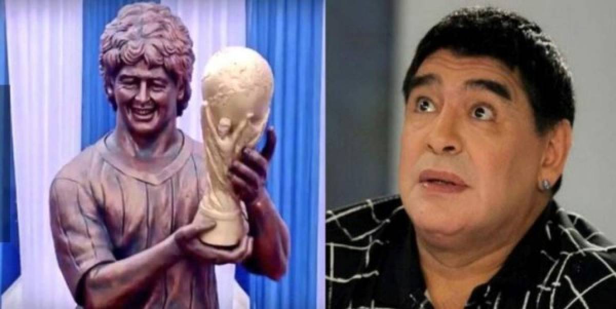 Crueles memes se burlan de la extraña estatua de Maradona en la India