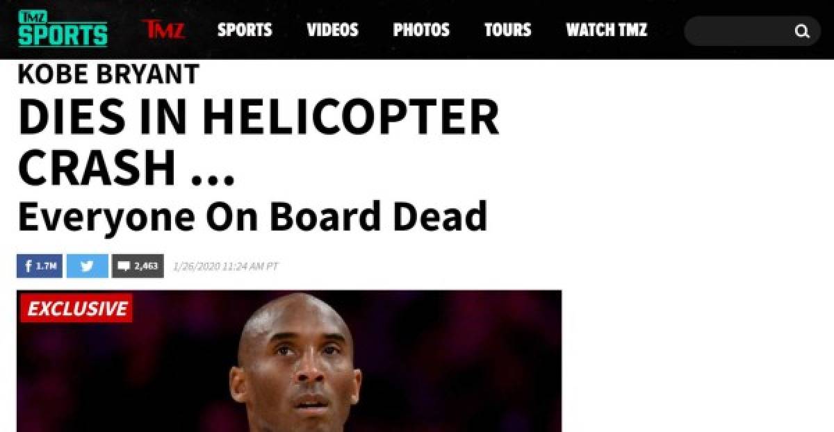 El mundo conmocionado por muerte de Kobe Bryant: Así informaron los medios