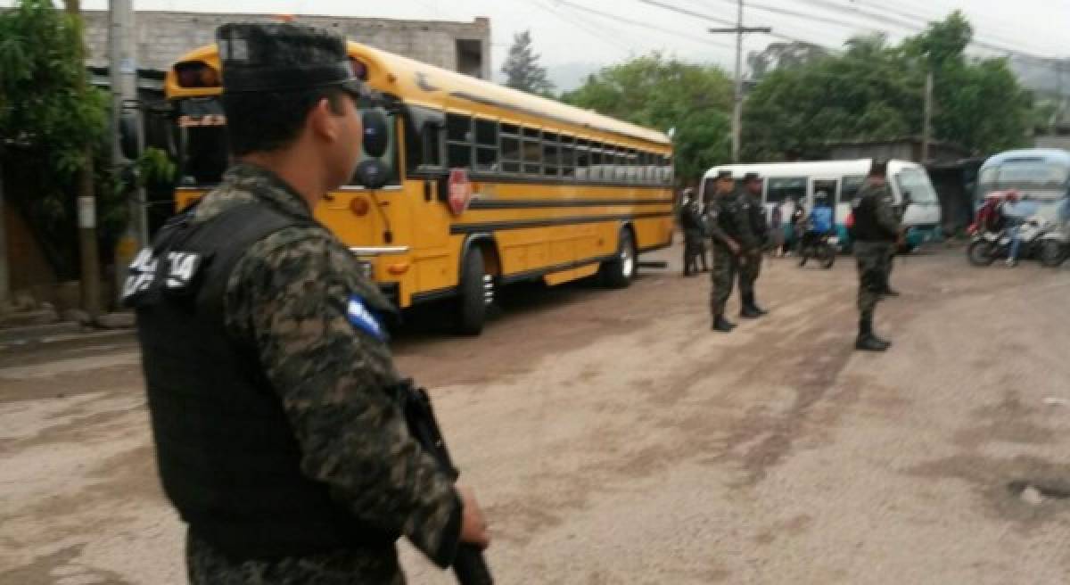 Operación 'Tornado' llega a terminales de buses de la capital de Honduras