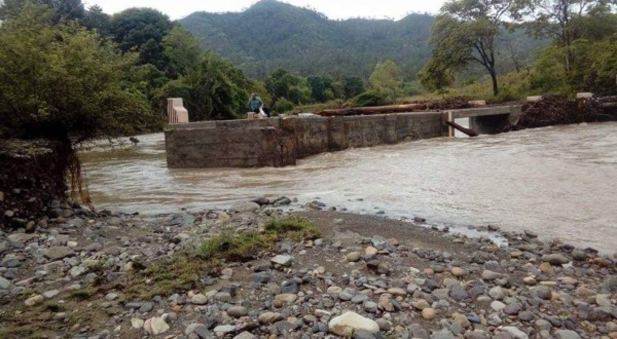 Incomunicados Olancho y El Paraíso por las lluvias del fin de semana