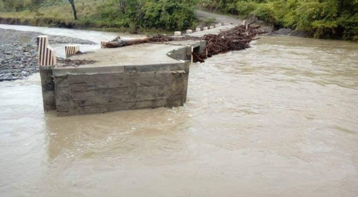 Estas son las zonas afectadas por las fuertes lluvias en Honduras