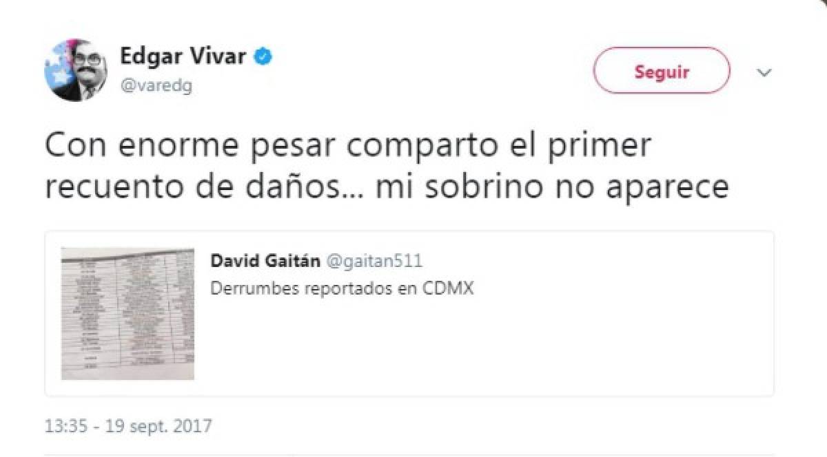 Celebridades se solidarizan con las victimas del sismo en México