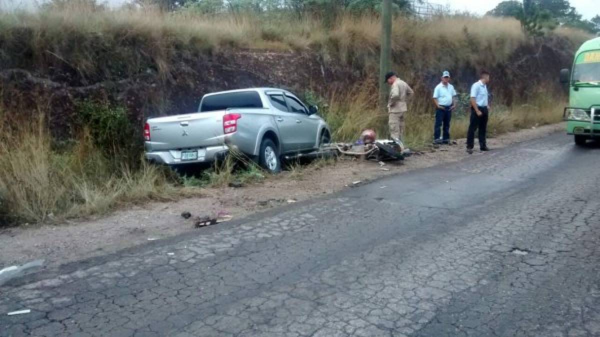 Accidente deja un motociclista muerto en carretera a Danlí