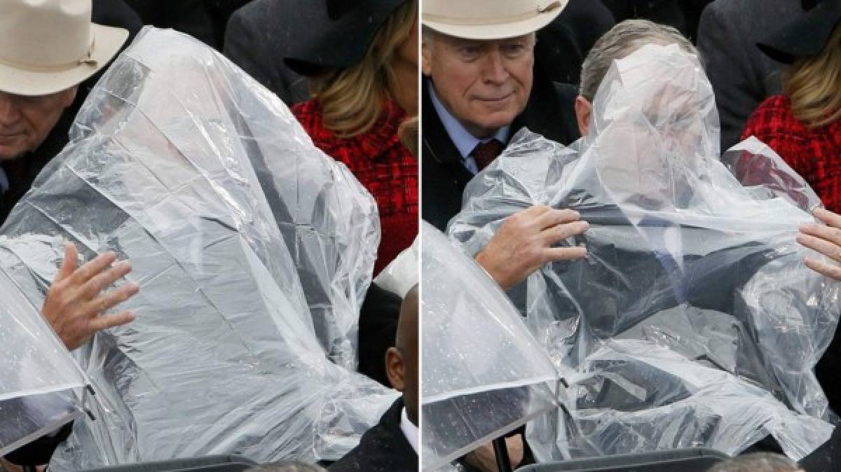 Las divertidas fotos de George W. Bush en ceremonia inaugural de Donald Trump   