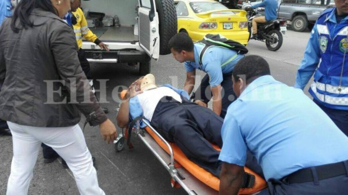 Herido policía al ser embestido por un vehículo en el bulevar Fuerzas Armadas de la capital