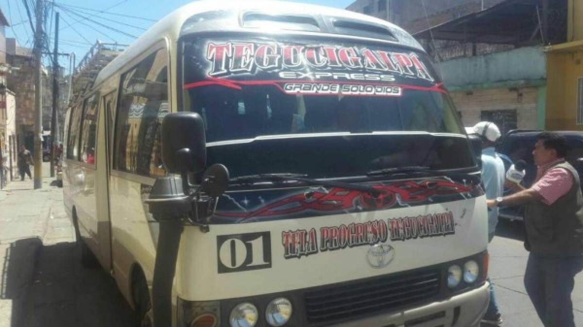 Tirotean bus de la empresa 'Tela Express” en Comayagüela