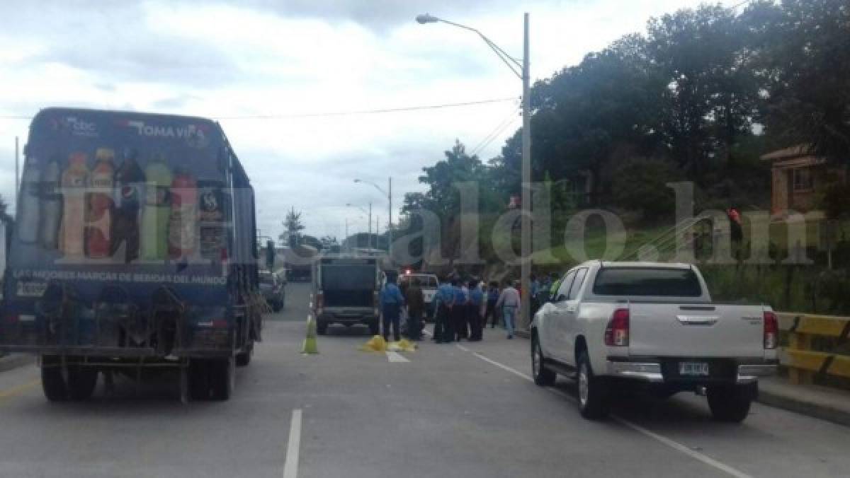 Honduras: Policía muere atropellado en carretera del norte a la altura de Amarateca