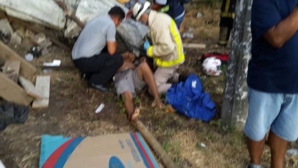 Triple colisión en carretera de El Progreso deja cinco personas heridas