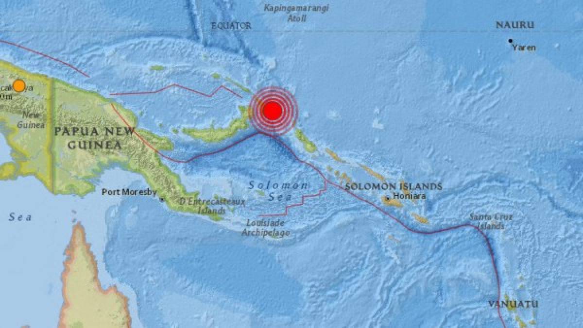 Sismo de 7.5 sacudió este domingo Papúa Nueva Guinea  