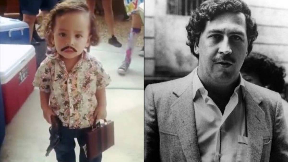 Niño disfrazado de Pablo Escobar desata la polémica en las redes sociales