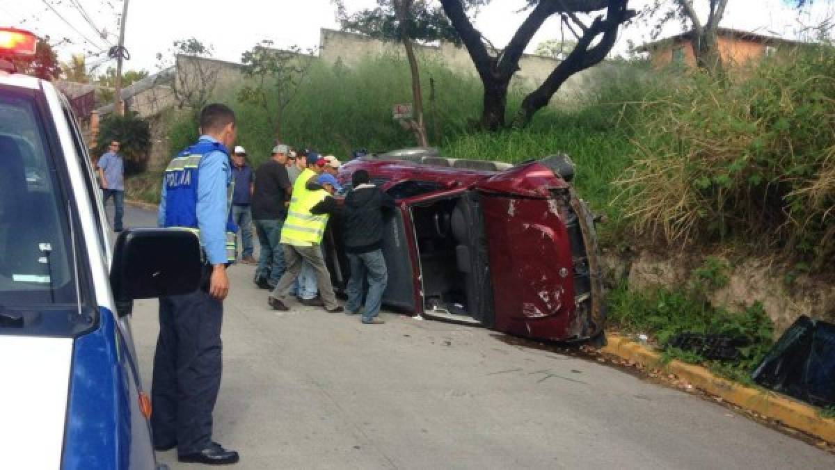 Accidente en la colonia Agua Dulce, Tegucigalpa, Francisco Morazán.