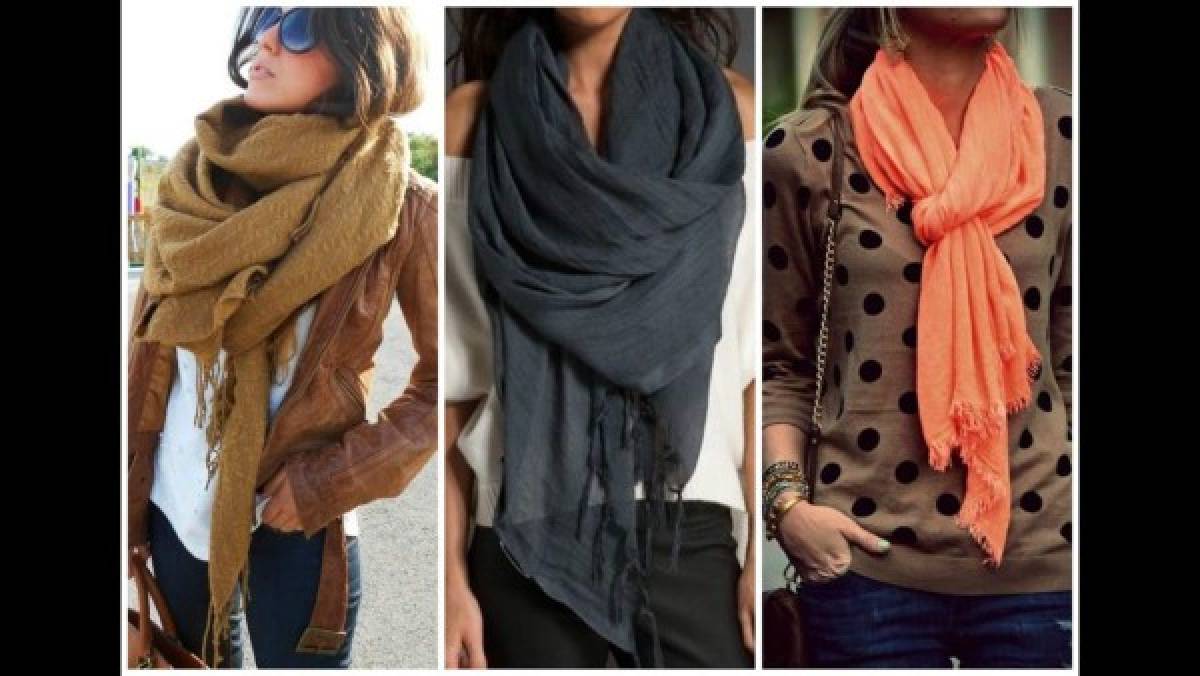 Juegue con las texturas y colores de las bufandas