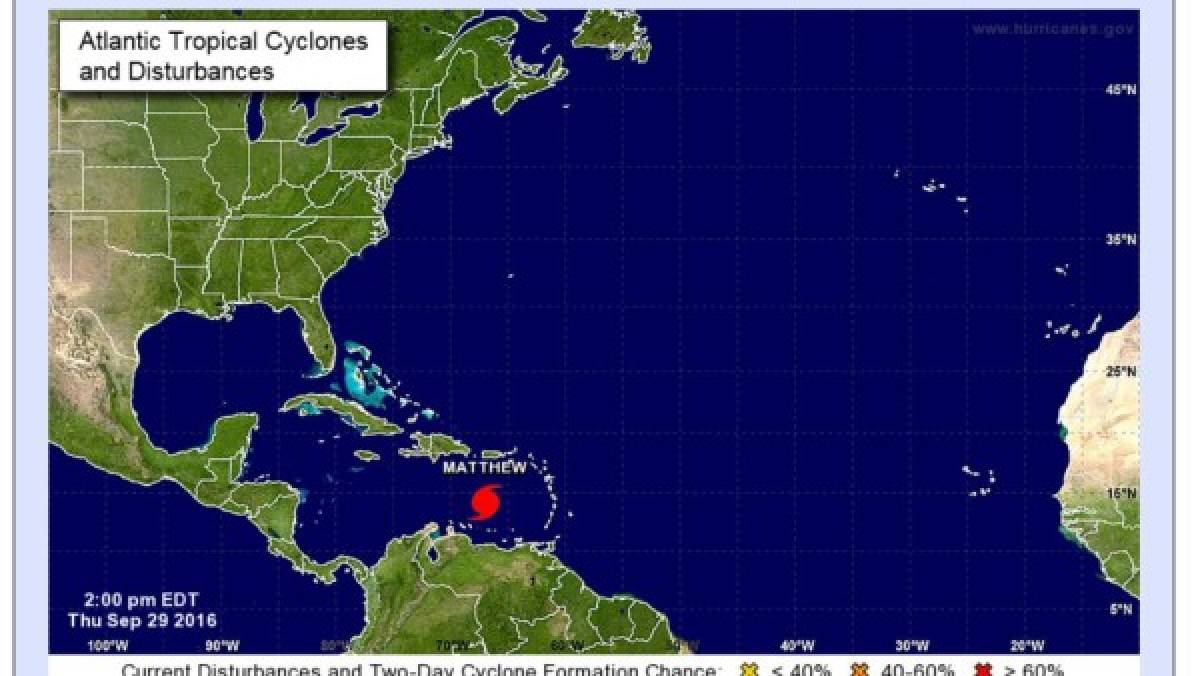 ¿Afectará el huracán Mathew a Honduras?