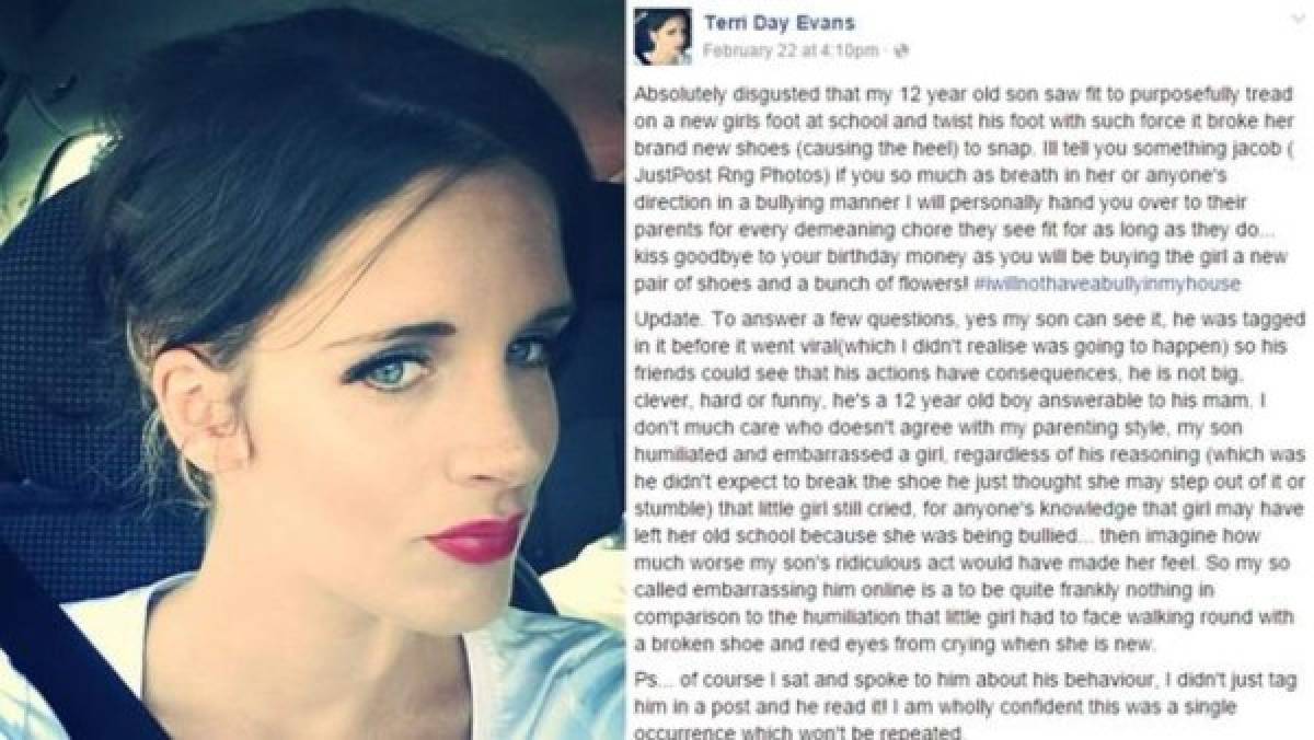 Madre avergüenza en Facebook a su hijo por que le hizo bullying a una niña en su escuela