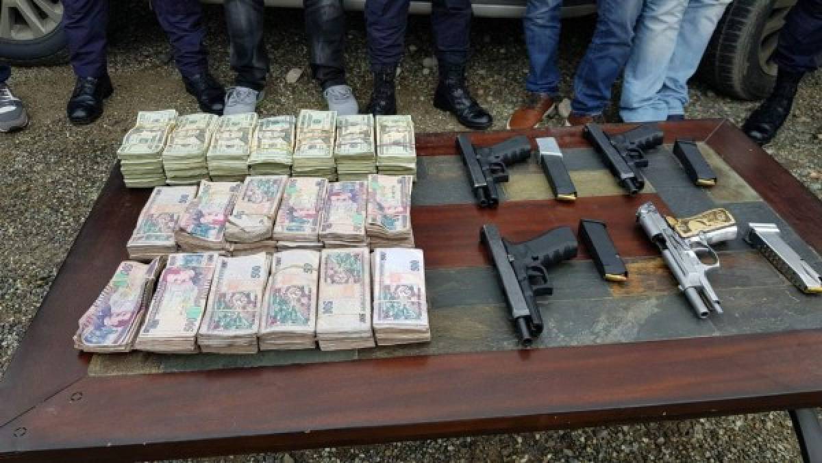 Caen supuestos narcotraficantes con más de dos millones de lempiras en La Ceiba